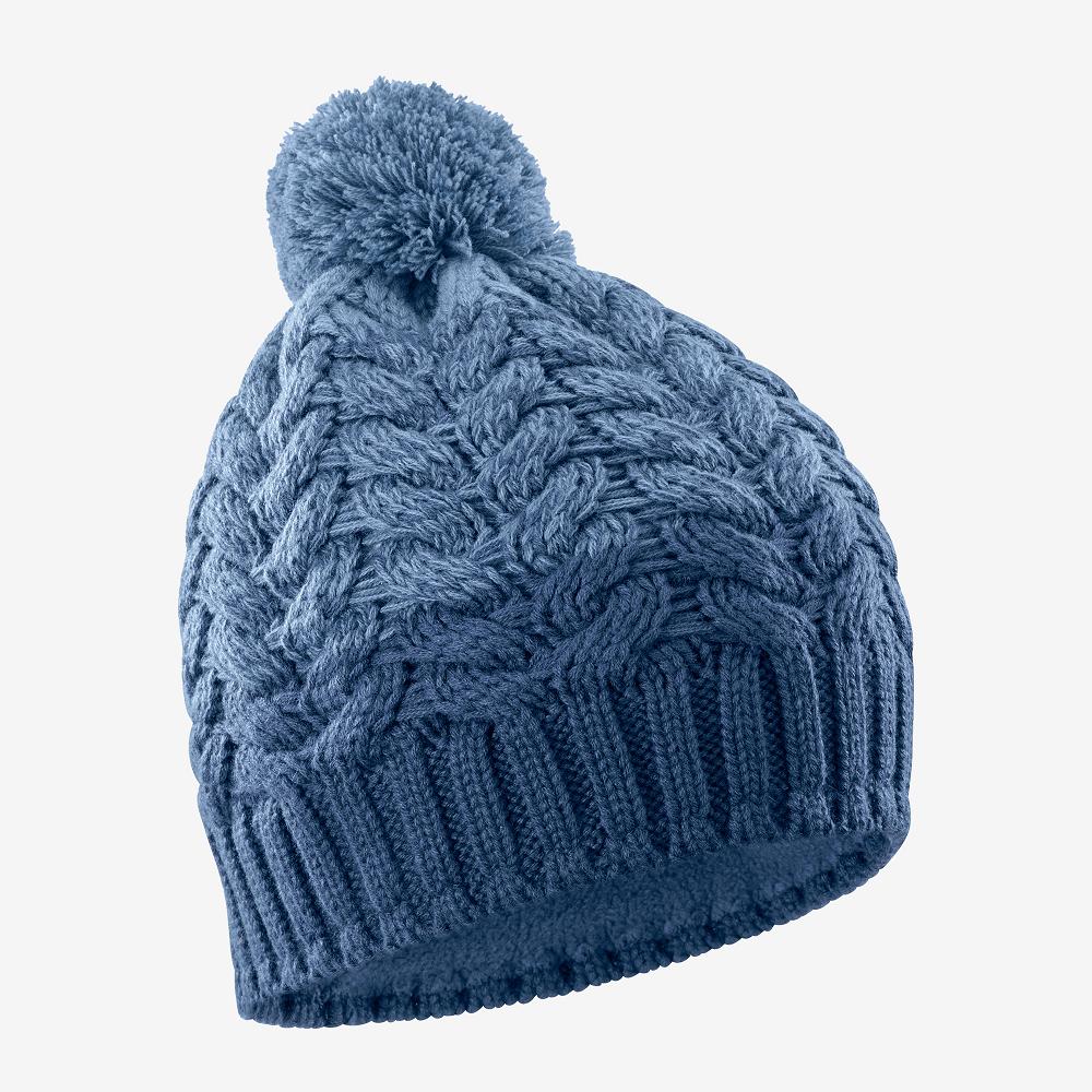 SALOMON POLY Philippines - Men's Beanie - Blue | 740293-GNT